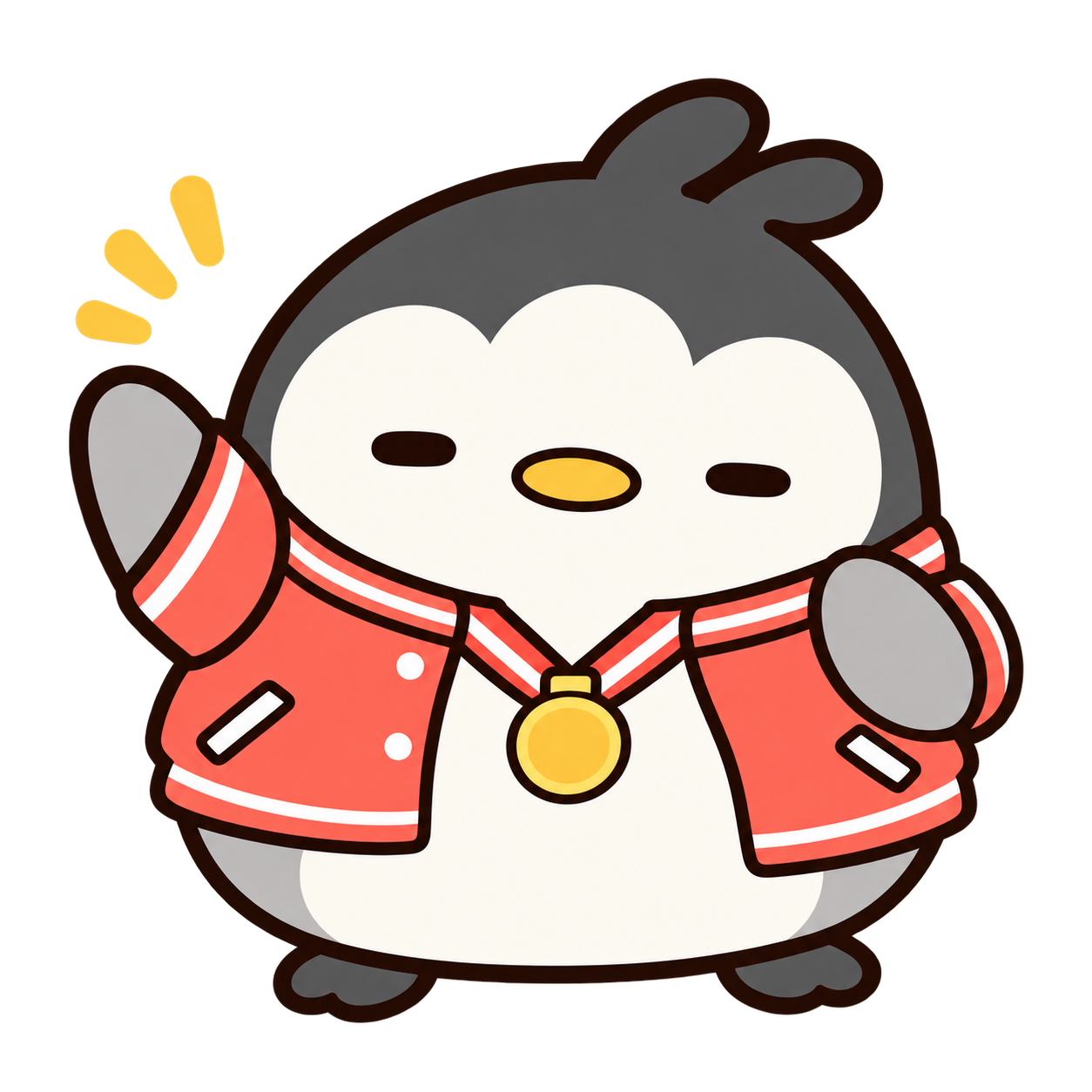 期待に応えるペンギン