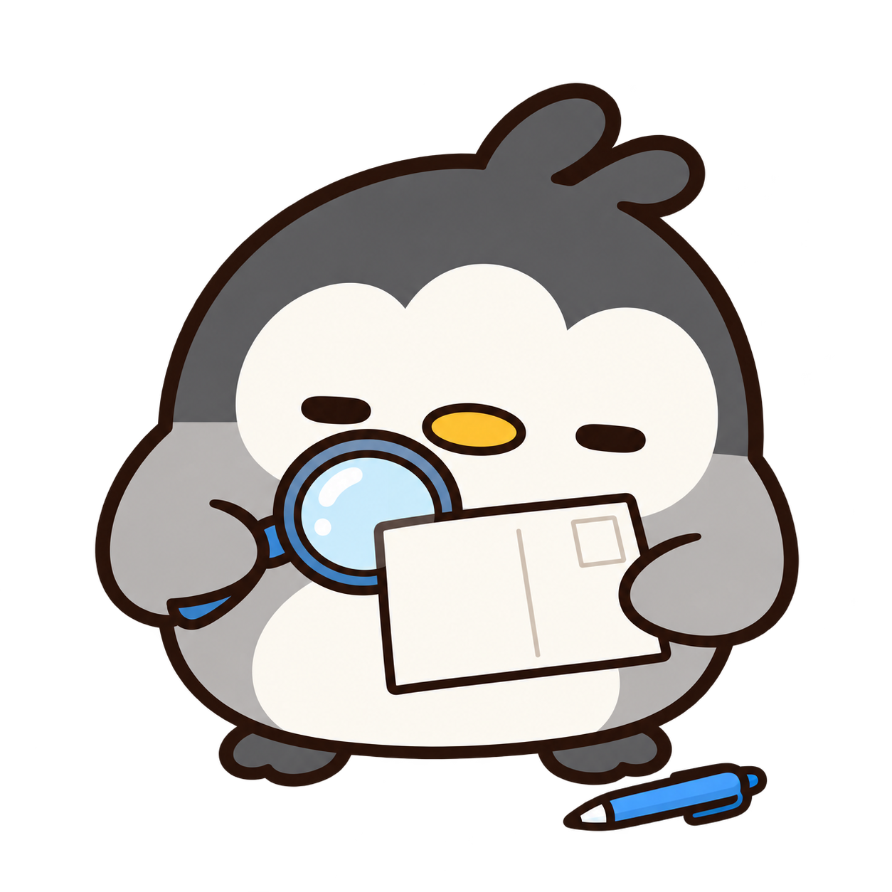 仕上げ確認ペンギン