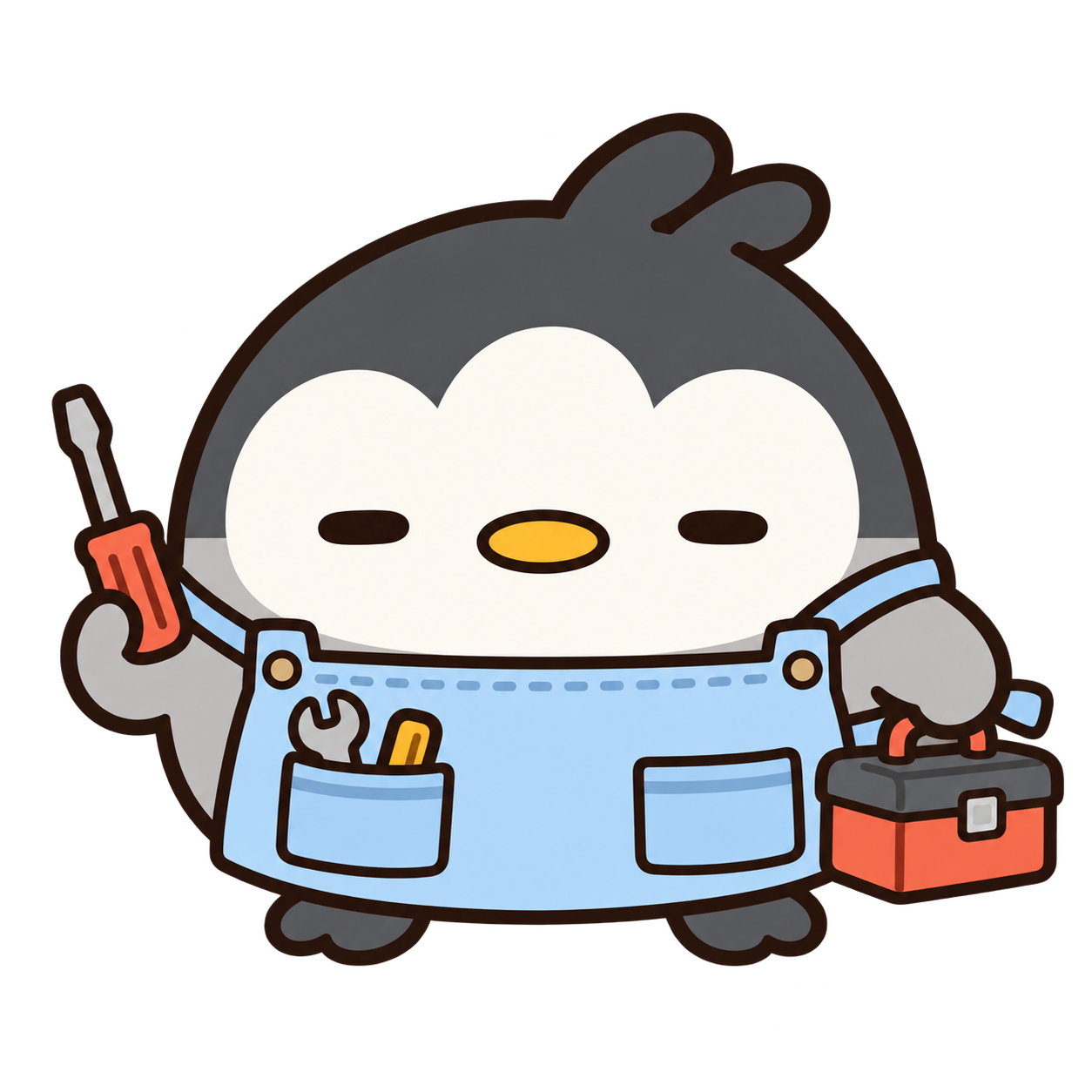 そっと実行ペンギン